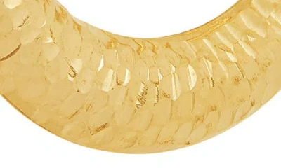 Frankie & Zoe Diamond Cut Hoop Earrings In Gold