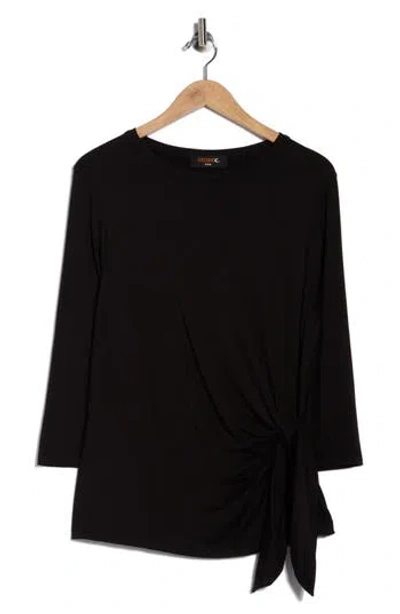 Renee C Side Knot Top In Black