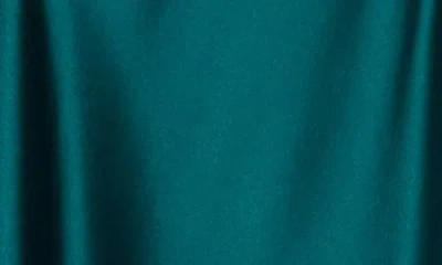 Renee C Cowl Neck Satin Maxi Dress In Green