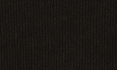 Renee C Long Sleeve Ribbed Top In Black