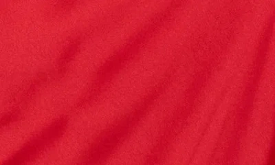 Renee C Asymmetrical Drop Shoulder Satin Top In Red