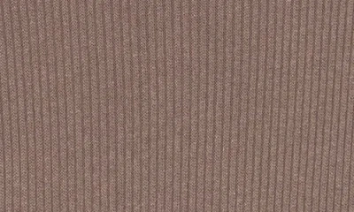 Renee C Long Sleeve Ribbed Top In Brown