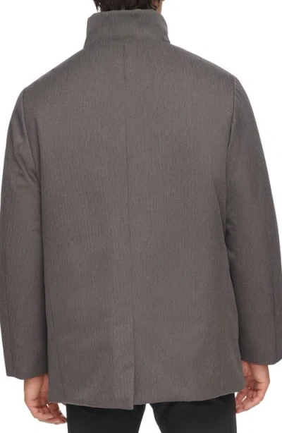 Dkny Zip Front Jacket In Gray