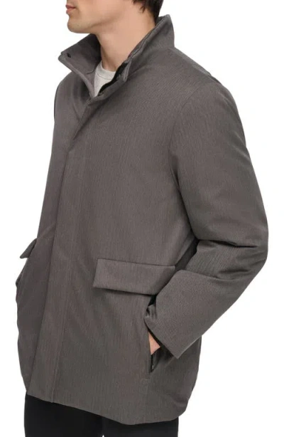 Dkny Zip Front Jacket In Gray