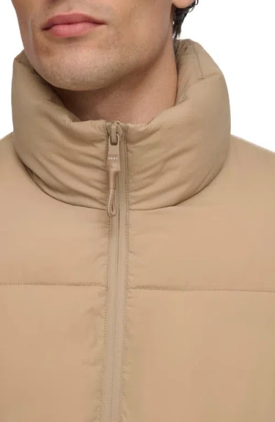 Dkny Zip Front Jacket In Neutral