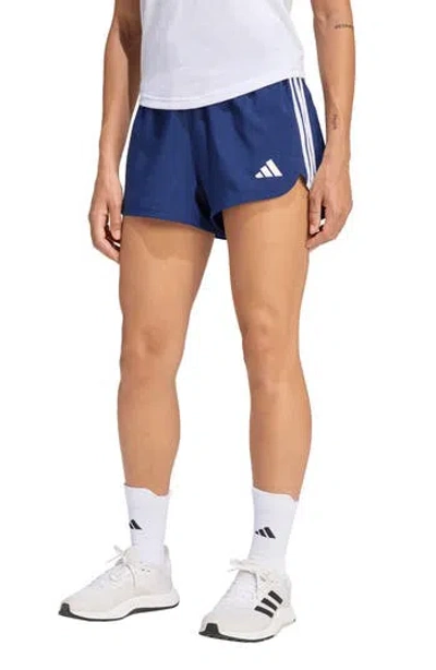Adidas Originals Adidas Pacer High Waist Climacool Shorts In Blue