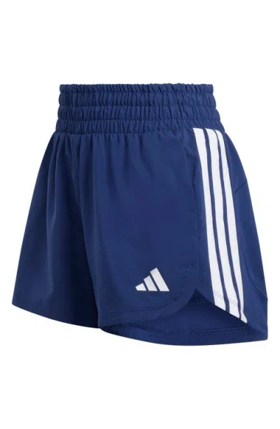 Adidas Originals Adidas Pacer High Waist Climacool Shorts In Blue