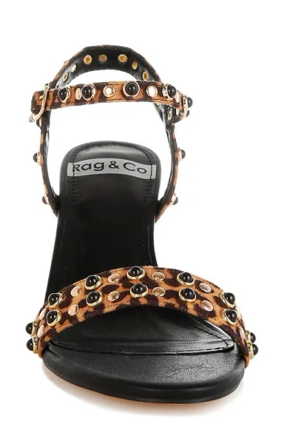 Rag & Co Laro Embellished Sandal In Black