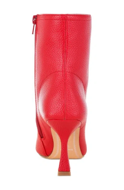 Rag & Co Farnak Pointed Toe Bootie In Red