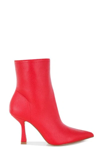 Rag & Co Farnak Pointed Toe Bootie In Red