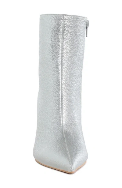 Rag & Co Tentia Pointed Toe Bootie In Silver