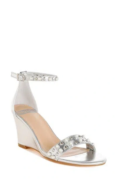Rag & Co Jumera Wedge Sandal In Silver