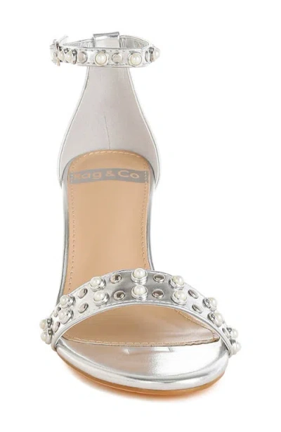 Rag & Co Jumera Wedge Sandal In Silver