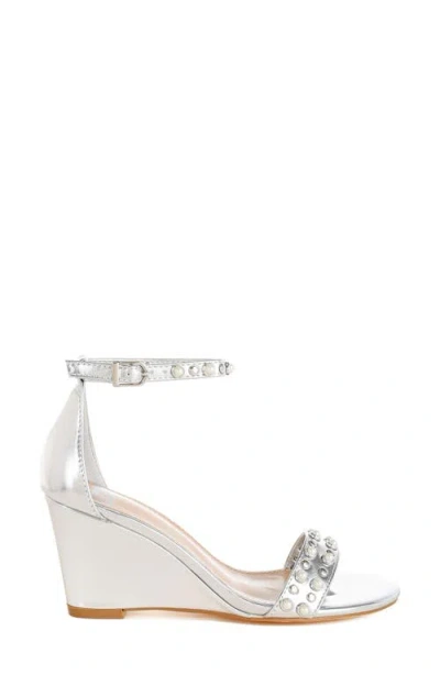 Rag & Co Jumera Wedge Sandal In Silver