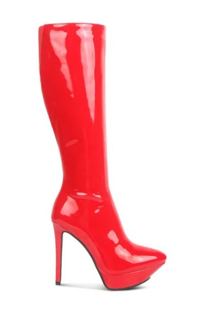 Rag & Co Chatton Platform Knee High Boot In Multi