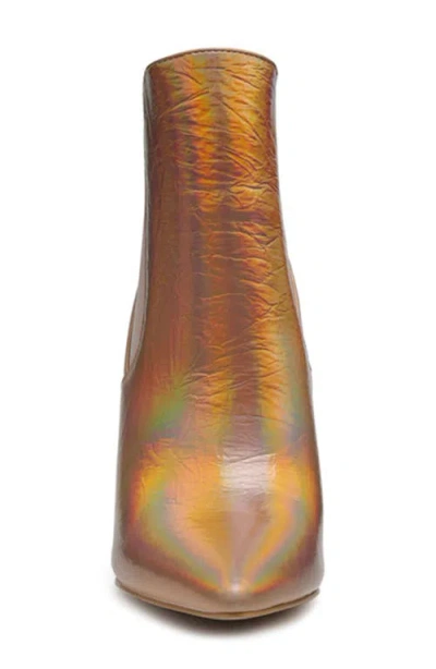 Rag & Co Molina Iridescent Pointed Toe Bootie In Gold