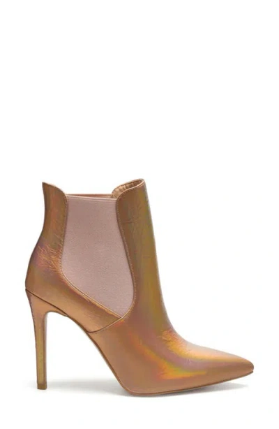 Rag & Co Molina Iridescent Pointed Toe Bootie In Gold