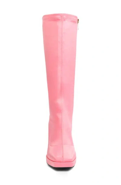 Rag & Co Presto Knee High Boot In Pink
