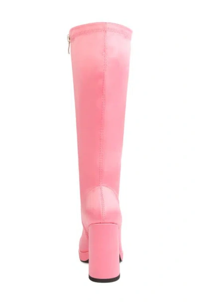 Rag & Co Presto Knee High Boot In Pink