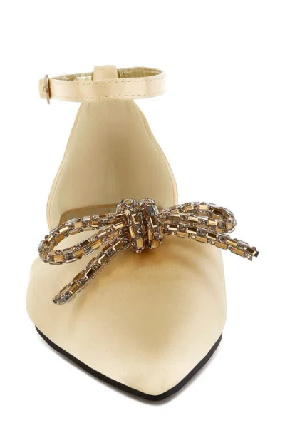 Rag & Co Simina Embellished Ankle Tie Flat In Multi