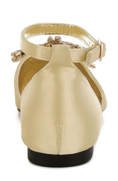 Rag & Co Simina Embellished Ankle Tie Flat In Multi