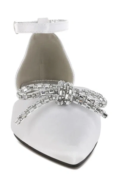 Rag & Co Simina Embellished Ankle Tie Flat In Multi