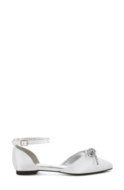 Rag & Co Simina Embellished Ankle Tie Flat In Multi