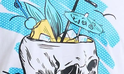 Robert Graham Tiki Skull Graphic T-shirt In Animal Print