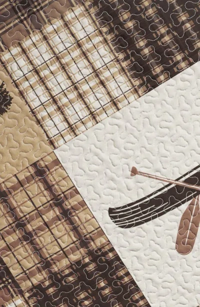 Woven & Weft Patchwork Plaid Quilt Set In Brown