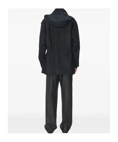 Auralee Oversized Parka Coat In Blue