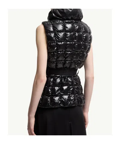 Moncler Emilion Square-quilted Down Vest In Black