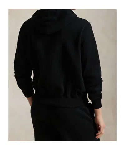Polo Ralph Lauren Zip-up Drawstring Hoodie In Black