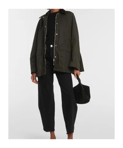 Totême Country Coated Cotton Jacket In Black