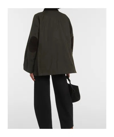 Totême Country Coated Cotton Jacket In Black