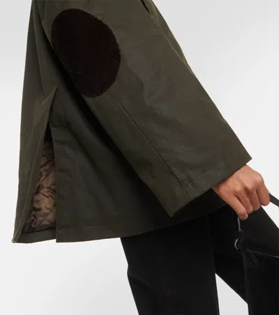 Totême Country Coated Cotton Jacket In Black