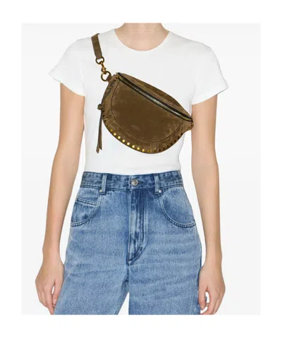 Isabel Marant Skano Suede Leather Belt Bag In Brown