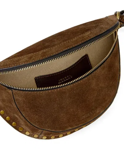 Isabel Marant Skano Suede Leather Belt Bag In Brown