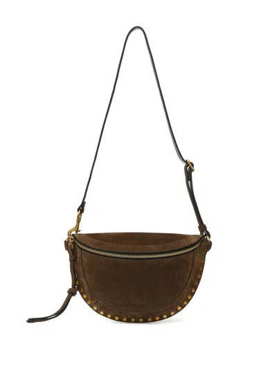 Isabel Marant Skano Suede Leather Belt Bag In Brown