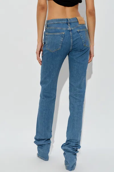 Attico The  Logo-patch Denim Jeans In Blue
