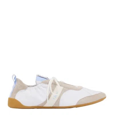 Chloé Kick Mixed Leather Low-top Sneakers In Multi