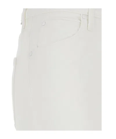 Mother Belt Loop Jeans In White