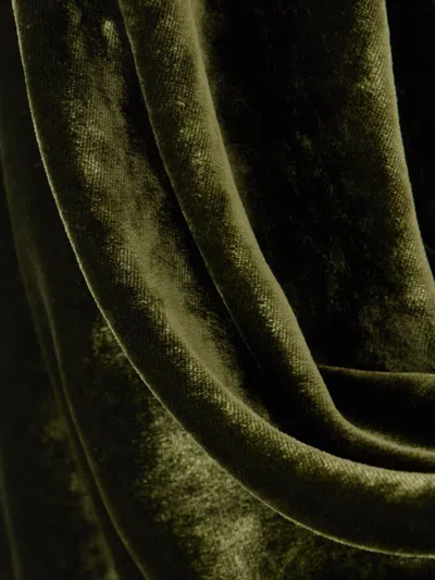 Dries Van Noten Asymmetrical Draped Top In Green