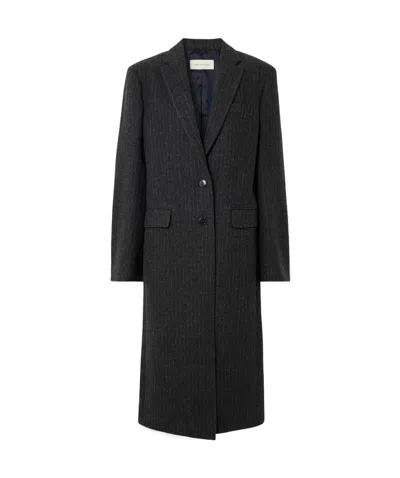 Dries Van Noten Long-sleeved Coat In Black