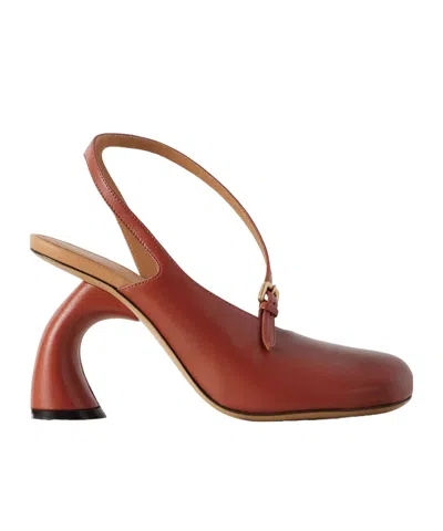 Dries Van Noten Arched Heel Asymmetric Square Toe Pump In Multi