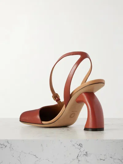 Dries Van Noten Arched Heel Asymmetric Square Toe Pump In Multi