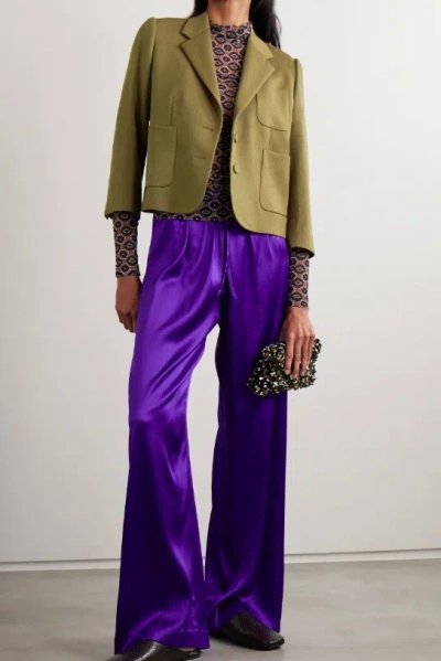 Dries Van Noten Wool-twill Blazer In Green