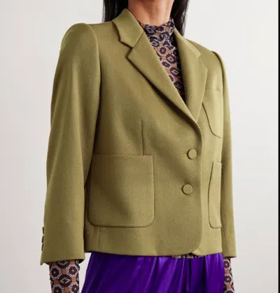 Dries Van Noten Wool-twill Blazer In Green