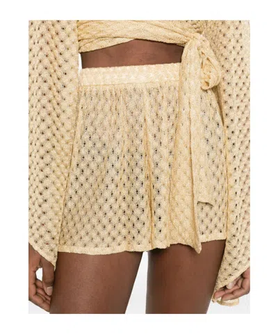 Missoni Lurex Detailed Shorts In Yellow