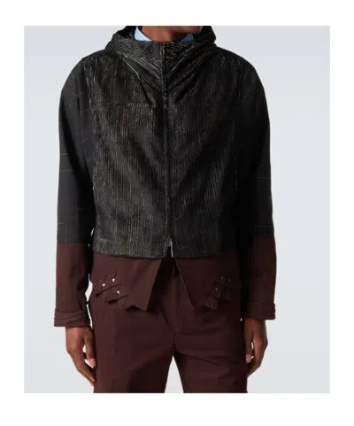 Kiko Kostadinov Estike Hooded Silk-blend Jacket In Black