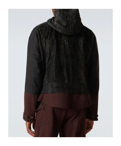 Kiko Kostadinov Estike Hooded Silk-blend Jacket In Black